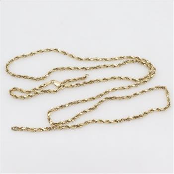 14kt Gold Rope Chain Necklace