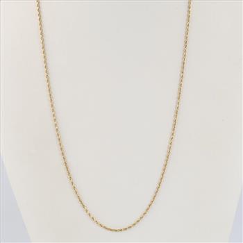 14kt Gold Rope Chain Necklace