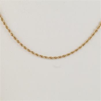14kt Gold Rope Chain Necklace