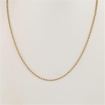 14kt Gold Rope Chain Necklace