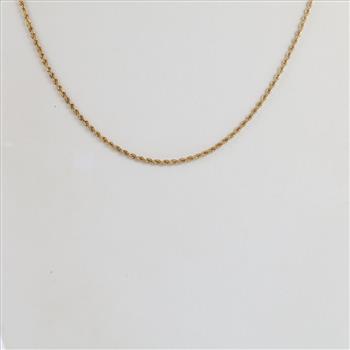 14kt Gold Rope Chain Necklace