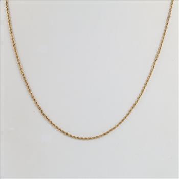 14kt Gold Rope Chain Necklace