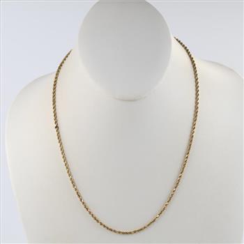 14kt Gold Rope Chain Necklace