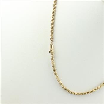 14kt Gold Rope Chain Necklace
