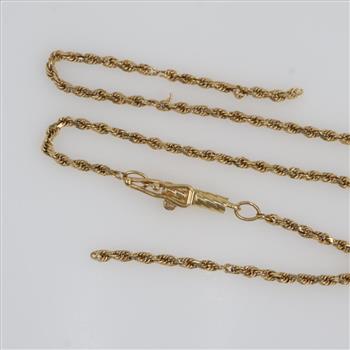 14kt Gold Rope Chain Necklace