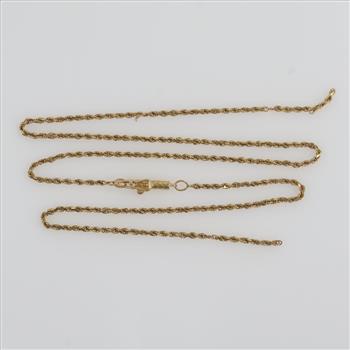14kt Gold Rope Chain Necklace