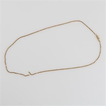 14kt Gold Rope Chain Necklace