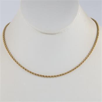 14kt Gold Rope Chain Necklace