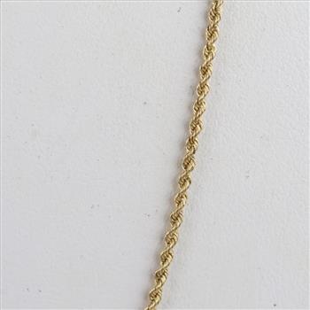 14kt Gold Rope Chain Necklace