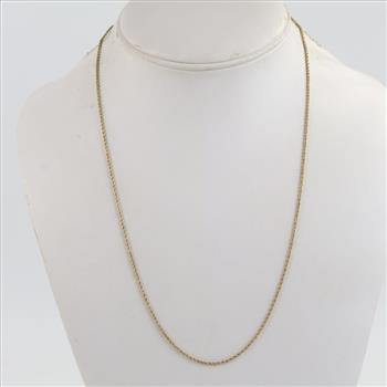 14kt Gold Rope Chain Necklace