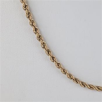 14kt Gold Rope Chain Necklace