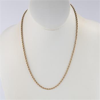 14kt Gold Rope Chain Necklace