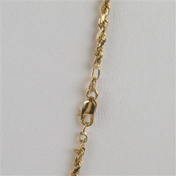 14kt Gold Rope Chain Necklace