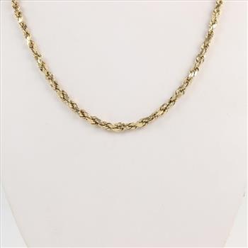 14kt Gold Rope Chain Necklace