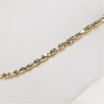 14kt Gold Rope Chain Necklace