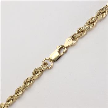 14kt Gold Rope Chain Necklace