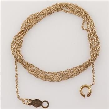 14kt Gold Rope Chain Necklace