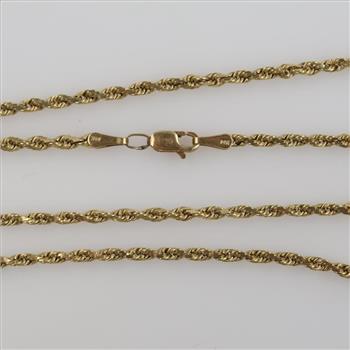 14kt Gold Rope Chain Necklace