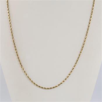 14kt Gold Rope Chain Necklace