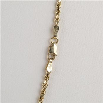 14kt Gold Rope Chain Necklace