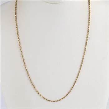 14kt Gold Rope Chain Necklace