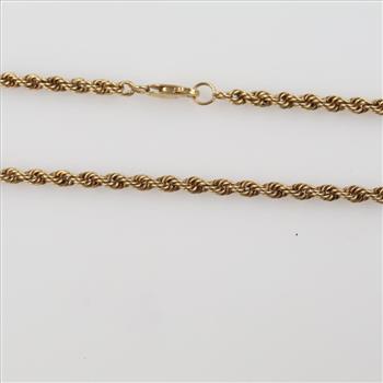 14kt Gold Rope Link Necklace