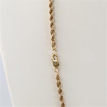 14kt Gold Rope Link Necklace