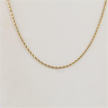 14kt Gold Rope Link Necklace