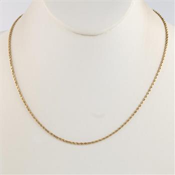 14kt Gold Rope Link Necklace