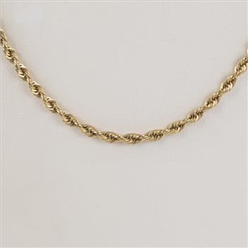 14kt Gold Rope Link Necklace