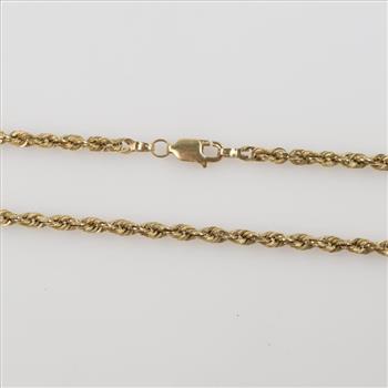 14kt Gold Rope Link Necklace