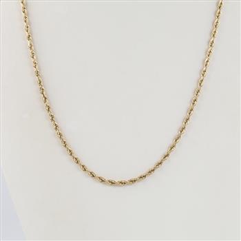 14kt Gold Rope Link Necklace