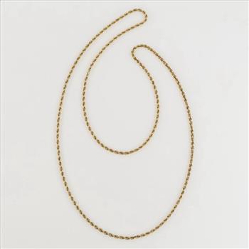 14kt Gold Rope Link Necklace