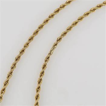 14kt Gold Rope Link Necklace