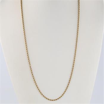 14kt Gold Rope Link Necklace