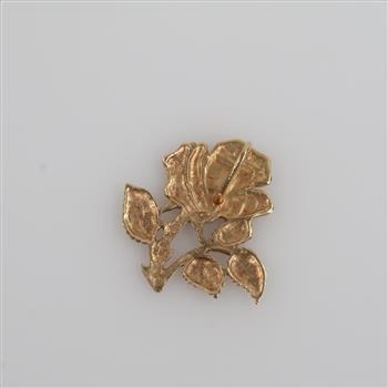 14kt Gold Rose Pendant