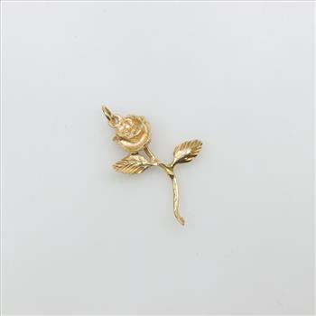 14kt Gold Rose Pendant