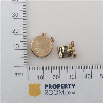 14kt Gold Round Clasp