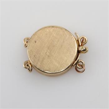 14kt Gold Round Clasp