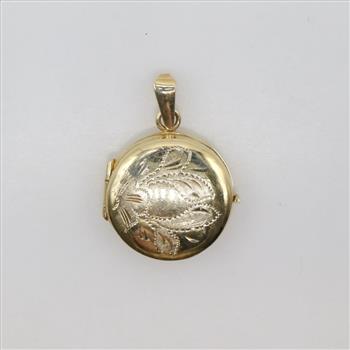 14kt Gold Round Locket