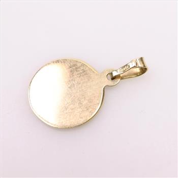 14kt Gold Round Pendant