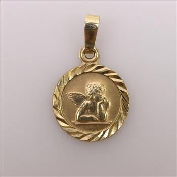 14kt Gold Round Pendant