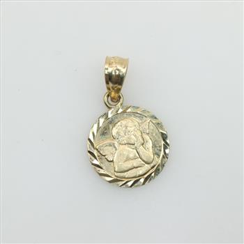 14kt Gold Round Pendant