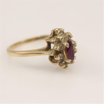 14kt Gold Ruby Diamond Ring