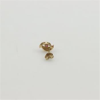 14kt Gold Ruby Single Earring