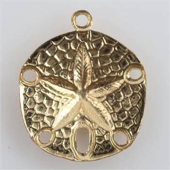 14kt Gold Sand Dollar Pendant