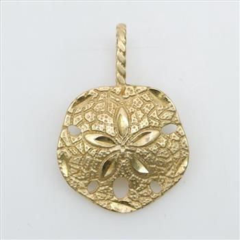 14kt Gold Sand Dollar Pendant