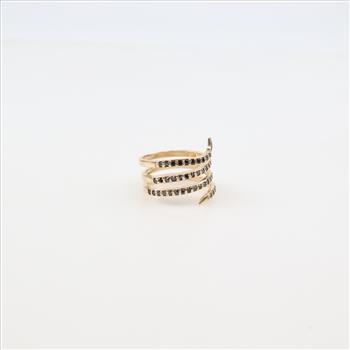 14kt Gold Sapphire Snake Ring