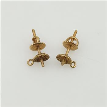14kt Gold Screw Back Clip-On Earring Findings