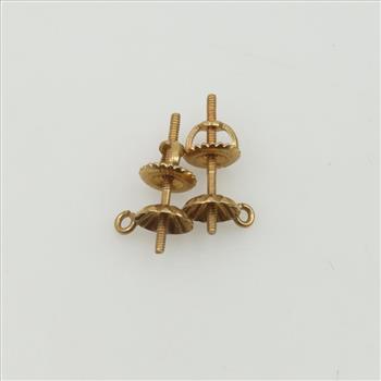 14kt Gold Screw Back Clip-On Earring Findings